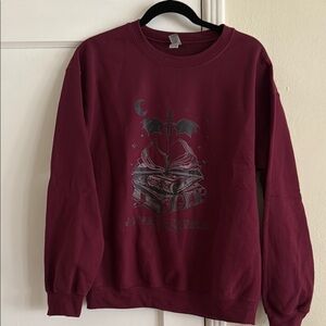 Fourth Wing fans! Themed dragon and book sweater with a quote from the novel.